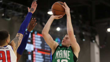 Not only are the Boston Celtics dominating at the NBA level, but first-year head coach Alex Barlow has the Maine Celtics off to a hot start too (Photo by Joe Buglewicz/Getty Images)