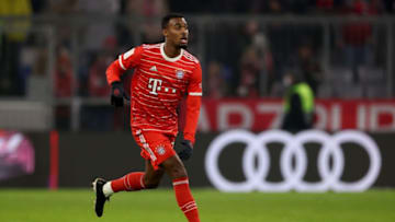 Bayern Munich midfielder Ryan Gravenberch in action against FC Koln. (Photo by Alexander Hassenstein/Getty Images)