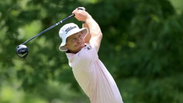 DUBLIN, OHIO - JULY 11: Peter Malnati of the United States plays his shot from the second tee during the third round of the Workday Charity Open on July 11, 2020 at Muirfield Village Golf Club in Dublin, Ohio. (Photo by Sam Greenwood/Getty Images)