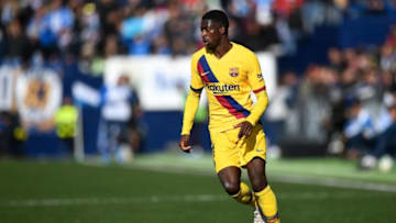 Barcelona's Ousmane Dembele. (Photo by PIERRE-PHILIPPE MARCOU / AFP) (Photo by PIERRE-PHILIPPE MARCOU/AFP via Getty Images)