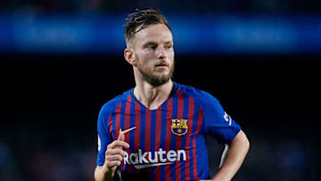 BARCELONA, SPAIN - NOVEMBER 11: Ivan Rakitic of FC Barcelona looks on during the La Liga match between FC Barcelona and Real Betis Balompie at Camp Nou on November 11, 2018 in Barcelona, Spain. (Photo by David Aliaga/MB Media/Getty Images)