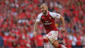 LONDON, ENGLAND - MAY 06: Jack Wilshere of Arsenal in action during the Premier League match between Arsenal and Burnley at Emirates Stadium on May 6, 2018 in London, England. (Photo by Mike Hewitt/Getty Images)