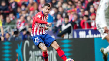 MADRID, SPAIN - FEBRUARY 9: Lucas Hernandez of Atletico Madrid during the La Liga Santander match between Atletico Madrid v Real Madrid at the Estadio Wanda Metropolitano on February 9, 2019 in Madrid Spain (Photo by David S. Bustamante/Soccrates/Getty Images)