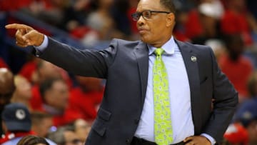 NEW ORLEANS, LA - OCTOBER 19: Head coach Alvin Gentry of the New Orleans Pelicans reacts during the first half against the Sacramento Kings at the Smoothie King Center on October 19, 2018 in New Orleans, Louisiana. NOTE TO USER: User expressly acknowledges and agrees that, by downloading and or using this photograph, User is consenting to the terms and conditions of the Getty Images License Agreement. (Photo by Jonathan Bachman/Getty Images)