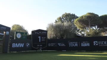 ROME, ITALY - OCTOBER 09: A general view of the 1st hole during a Practice round ahead of the Italian Open at Olgiata Golf Club on October 09, 2019 in Rome, Italy. (Photo by Matthew Lewis/Getty Images)