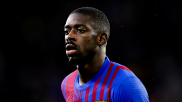 SEVILLA, SPAIN - DECEMBER 21: Ousmane Dembele of FC Barcelona during the La Liga Santander match between Sevilla v FC Barcelona at the Estadio Ramon Sanchez Pizjuan on December 21, 2021 in Sevilla Spain (Photo by David S. Bustamante/Soccrates/Getty Images)