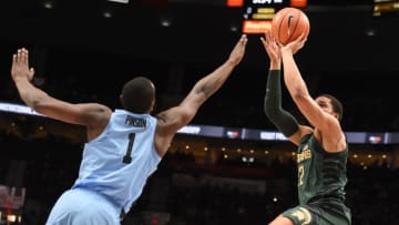 PORTLAND, OR - NOVEMBER 26: Michigan State Spartans guard Miles Bridges #22 shoots the ball over North Carolina Tar Heels forward Theo Pinson #1 in the first half of the game during the PK80-Phil Knight Invitational presented by State Farm at the Moda Center on November 26, 2017 in Portland, Oregon. (Photo by Steve Dykes/Getty Images)