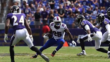 Sep 11, 2016; Baltimore, MD, USA; Buffalo Bills running back LeSean McCoy (25) carries during the third quarter against the Baltimore Ravens at M&T Bank Stadium. The Ravens won 13-7. Mandatory Credit: Tommy Gilligan-USA TODAY Sports