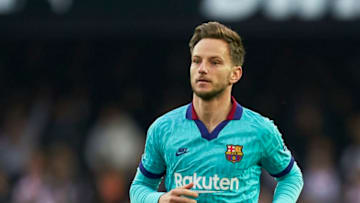 VALENCIA, SPAIN - JANUARY 25: Ivan Rakitic of FC Barcelona looks on during the La Liga match between Valencia CF and FC Barcelona at Estadio Mestalla on January 25, 2020 in Valencia, Spain. (Photo by Quality Sport Images/Getty Images)