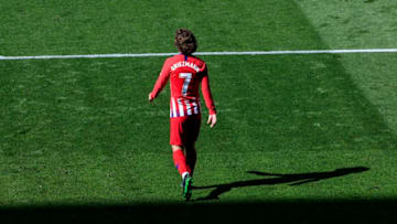 Antoine Griezmann of Atletico de Madrid during the La Liga match between RCD Espanyol and Atletico de Madrid in RCD Stadium in Barcelona 04 of May of 2019, Spain. (Photo by Xavier Bonilla/NurPhoto via Getty Images)
