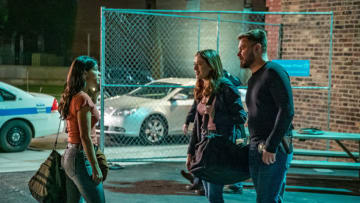 CHICAGO P.D.- "Infection Part III" Episode 707 -- Pictured: (l-r) Lisseth Chavez as Vanessa Rojas, Marina Squerciati as Officer Kim Burgess, Patrick John Flueger as Officer Adam Ruzek -- (Photo by: Matt DinersteinNBC)