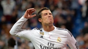 MADRID, SPAIN - APRIL 18: Ronaldo (7) of Real Madrid during the La Liga match between Real Madrid and Malaga at Estadio Santiago Bernabeu in Madrid, Spain on April 18, 2015. (Photo by Evrim Aydin/Anadolu Agency/Getty Images)
