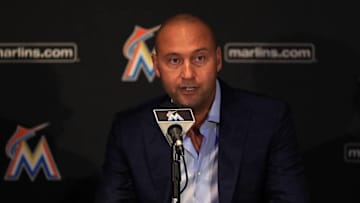 MIAMI, FL - OCTOBER 03: Miami Marlins CEO Derek Jeter (Photo by Mike Ehrmann/Getty Images)