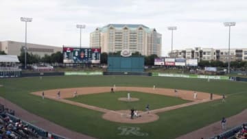 May 17, 2015; Frisco, Tx, USA; A general view of Dr. Pepper Ballpark during the game between the Corpus Christi Hooks and the Frisco RoughRiders. Mandatory Credit: Tim Heitman-USA TODAY Sports