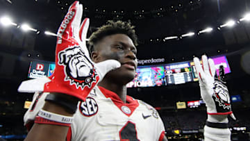 George Pickens #1 of the Georgia Bulldogs (Photo by Chris Graythen/Getty Images)