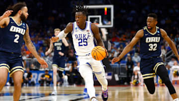 Duke basketball forward Mark Mitchell (Photo by Kevin Sabitus/Getty Images)