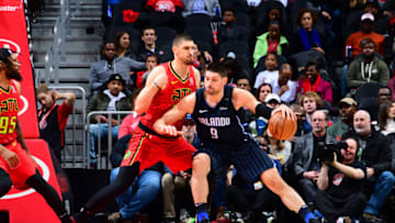 Alex Len #25 of the Atlanta Hawks (Photo by Scott Cunningham/NBAE via Getty Images)