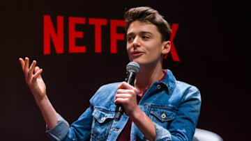 SAO PAULO, BRAZIL - DECEMBER 10: Noah Schnapp attends the Netflix Original Series "Stranger Things" Press Conference on December 10, 2018 in Sao Paulo, Brazil. (Photo by Alexandre Schneider/Getty Images for Netflix )