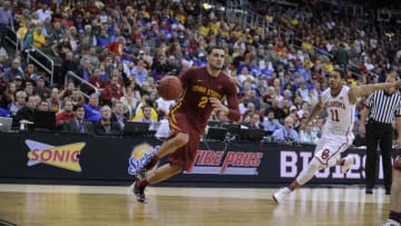 KANSAS CITY, MO - MARCH 10: Abdel Nader #2 of the Iowa State Cyclones shoots controls the ball against the Oklahoma Sooners during the quarterfinals of the Big 12 Basketball Tournament at Sprint Center on March 10, 2016 in Kansas City, Missouri. (Photo by Ed Zurga/Getty Images)