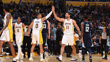 LOS ANGELES, CA - NOVEMBER 5: Brook Lopez NOTE TO USER: User expressly acknowledges and agrees that, by downloading and/or using this Photograph, user is consenting to the terms and conditions of the Getty Images License Agreement. Mandatory Copyright Notice: Copyright 2017 NBAE (Photo by Andrew D. Bernstein/NBAE via Getty Images)