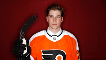 CHICAGO, IL - JUNE 23: Nolan Patrick, second overall pick of the Philadelphia Flyers, poses for a portrait during Round One of the 2017 NHL Draft at United Center on June 23, 2017 in Chicago, Illinois. (Photo by Jeff Vinnick/NHLI via Getty Images)