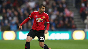 HUDDERSFIELD, ENGLAND - OCTOBER 21: Henrikh Mkhitaryan of Manchester United in action during the Premier League match between Huddersfield Town and Manchester United at John Smith's Stadium on October 21, 2017 in Huddersfield, England. (Photo by Matthew Lewis/Getty Images)