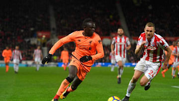 STOKE ON TRENT, ENGLAND - NOVEMBER 29: Liverpool player Sadio Mane in action during the Premier League match between Stoke City and Liverpool at Bet365 Stadium on November 29, 2017 in Stoke on Trent, England. (Photo by Stu Forster/Getty Images)