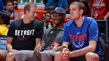 LAS VEGAS, NV - JULY 11: Head Coach Dwayne Casey of the Detroit Pistons during the game against the Minnesota Timberwolves during the 2018 Las Vegas Summer League on July 11, 2018 at the Cox Pavilion in Las Vegas, Nevada. NOTE TO USER: User expressly acknowledges and agrees that, by downloading and/or using this photograph, user is consenting to the terms and conditions of the Getty Images License Agreement. Mandatory Copyright Notice: Copyright 2018 NBAE (Photo by David Dow/NBAE via Getty Images)