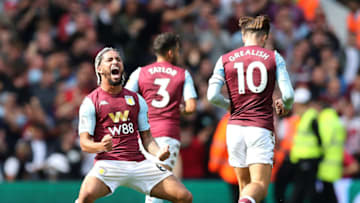 BIRMINGHAM, ENGLAND - AUGUST 17: Douglas Luiz of Aston Villa celebrates after scoring his team's first goal during the Premier League match between Aston Villa and AFC Bournemouth at Villa Park on August 17, 2019 in Birmingham, United Kingdom. (Photo by Alex Morton/Getty Images)