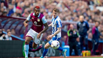 BIRMINGHAM, ENGLAND - MAY 07: Leandro Bacuna of Aston Villa during the Sky Bet Championship match between Aston Villa and Brighton