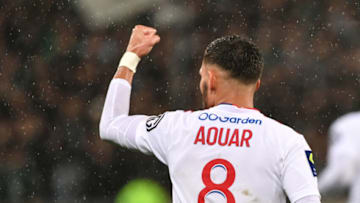 Lyon's French midfielder Houssem Aouar (Photo by PHILIPPE DESMAZES/AFP via Getty Images)