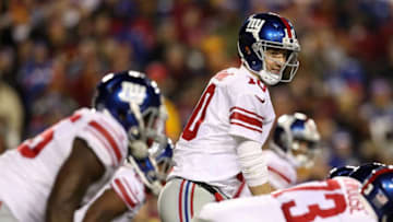 LANDOVER, MD - JANUARY 01: Quarterback Eli Manning