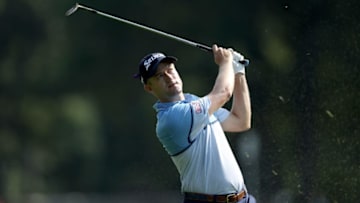 FARMINGDALE, NY - AUGUST 26: Russell Knox of Scotland plays his third shot on the 13th hole during the second round of The Barclays in the PGA Tour FedExCup Play-Offs on the Black Course at Bethpage State Park on August 26, 2016 in Farmongdale, New York. (Photo by David Cannon/Getty Images)