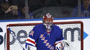 NEW YORK, NEW YORK - JANUARY 07: Igor Shesterkin #31 of the New York Rangers skates in warm-ups prior to the game against prior to playing in his first NHL game against the Colorado Avalanche at Madison Square Garden on January 07, 2020 in New York City. (Photo by Bruce Bennett/Getty Images)