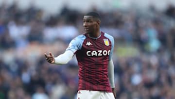 LONDON, ENGLAND - OCTOBER 03: Kortney Hause of Aston Villa during the Premier League match between Tottenham Hotspur and Aston Villa at Tottenham Hotspur Stadium on October 3, 2021 in London, England. (Photo by James Williamson - AMA/Getty Images)