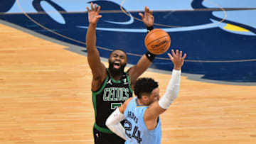 Sir Charles in Charge's Michael Saenz proposed a hypothetical trade that'd see the Boston Celtics swap Jaylen Brown for two players at his position Mandatory Credit: Justin Ford-USA TODAY Sports