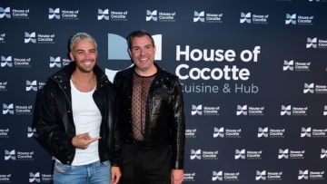 LOS ANGELES, CALIFORNIA - MAY 11: (L-R) Benjamin Levy Aguilar and Philippe Nodet attend House of Cocotte Grand Opening, DTLA's New Urban Sanctuary on May 11, 2023 in Los Angeles, California. (Photo by Vivien Killilea/Getty Images for House of Cocotte)