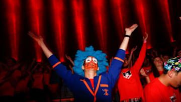 CHAMPAIGN, IL - DECEMBER 06: An Illinois Fighting Illini fan is seen before the game against the IUPUI Jaguars at State Farm Center on December 6, 2016 in Champaign, Illinois. (Photo by Michael Hickey/Getty Images)