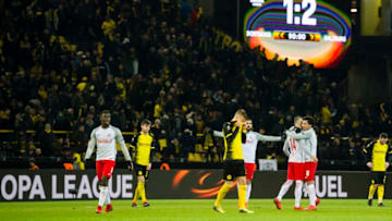 DORTMUND, GERMANY - MARCH 08: Marco Reus of Borussia Dortmund after the final whistle during the UEFA Europa League match between Borussia Dortmund and FC Red Bull Salzburg at the Signal Iduna Park on March 08, 2018 in Dortmund, Germany. (Photo by Alexandre Simoes/Borussia Dortmund/Getty Images)
