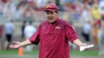 Apr 11, 2015; Tallahassee, FL, USA; Florida State Seminoles head coach Jimbo Fisher during the spring game at Doak Campbell Stadium. Mandatory Credit: Melina Vastola-USA TODAY Sports