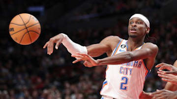 Shai Gilgeous-Alexander #2 of the Oklahoma City Thunder (Photo by Amanda Loman/Getty Images)