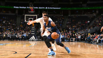 DENVER, CO - DECEMBER 19: Jonathan Gibson #3 of the Dallas Mavericks handles the ball against the Denver Nuggets on December 19, 2016 at the Pepsi Center in Denver, Colorado. NOTE TO USER: User expressly acknowledges and agrees that, by downloading and/or using this Photograph, user is consenting to the terms and conditions of the Getty Images License Agreement. Mandatory Copyright Notice: Copyright 2016 NBAE (Photo by Garrett Ellwood/NBAE via Getty Images)