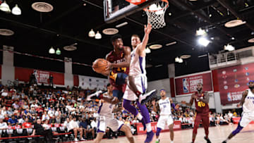 LAS VEGAS, NV - JULY 12: Malik Newman #14 of the Cleveland Cavaliers looks to make a play against the Sacramento Kings during Day 8 of the 2019 Las Vegas Summer League on July 12, 2019 at the Cox Pavilion in Las Vegas, Nevada NOTE TO USER: User expressly acknowledges and agrees that, by downloading and/or using this Photograph, user is consenting to the terms and conditions of the Getty Images License Agreement. Mandatory Copyright Notice: Copyright 2019 NBAE (Photo by David Dow/NBAE via Getty Images)