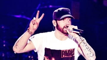 MANCHESTER, TN - JUNE 09: Eminem performs during the 2018 Bonnaroo Music & Arts Festival on June 9, 2018 in Manchester, Tennessee. (Photo by C Flanigan/WireImage)