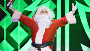NEW YORK, NY - DECEMBER 07: Santa Claus speaks on stage at Z100's Jingle Ball 2018 at Madison Square Garden on December 7, 2018 in New York City. (Photo by Dia Dipasupil/Getty Images for iHeartMedia)