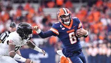 Syracuse football, Garrett Shrader (Mandatory Credit: Mark Konezny-USA TODAY Sports)