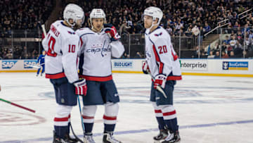 Carl Hagelin, Lars Eller, Washington Capitals (Photo by David Hahn/Icon Sportswire via Getty Images)