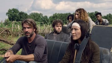 Matt Mangum as DJ, Dan Folger as Luke, Lauren Ridloff as Connie, Nadia Hilker as Magna, Eleanor Matsuura as Yumiko, Angel Theory as Kelly - The Walking Dead _ Season 9, Episode 8 - Photo Credit: Gene Page/AMC