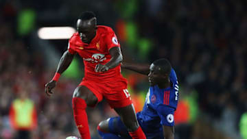 LIVERPOOL, ENGLAND - OCTOBER 17: Sadio Mane of Liverpool goes past Eric Bailly of Manchester United during the Premier League match between Liverpool and Manchester United at Anfield on October 17, 2016 in Liverpool, England. (Photo by Clive Brunskill/Getty Images)