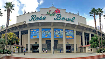 PASADENA, CA - OCTOBER 06: View of the entrance to the Rose Bowl before the game between the UCLA Bruins and the Washington Huskies on October 6, 2018 in Pasadena, California. (Photo by Jayne Kamin-Oncea/Getty Images)
